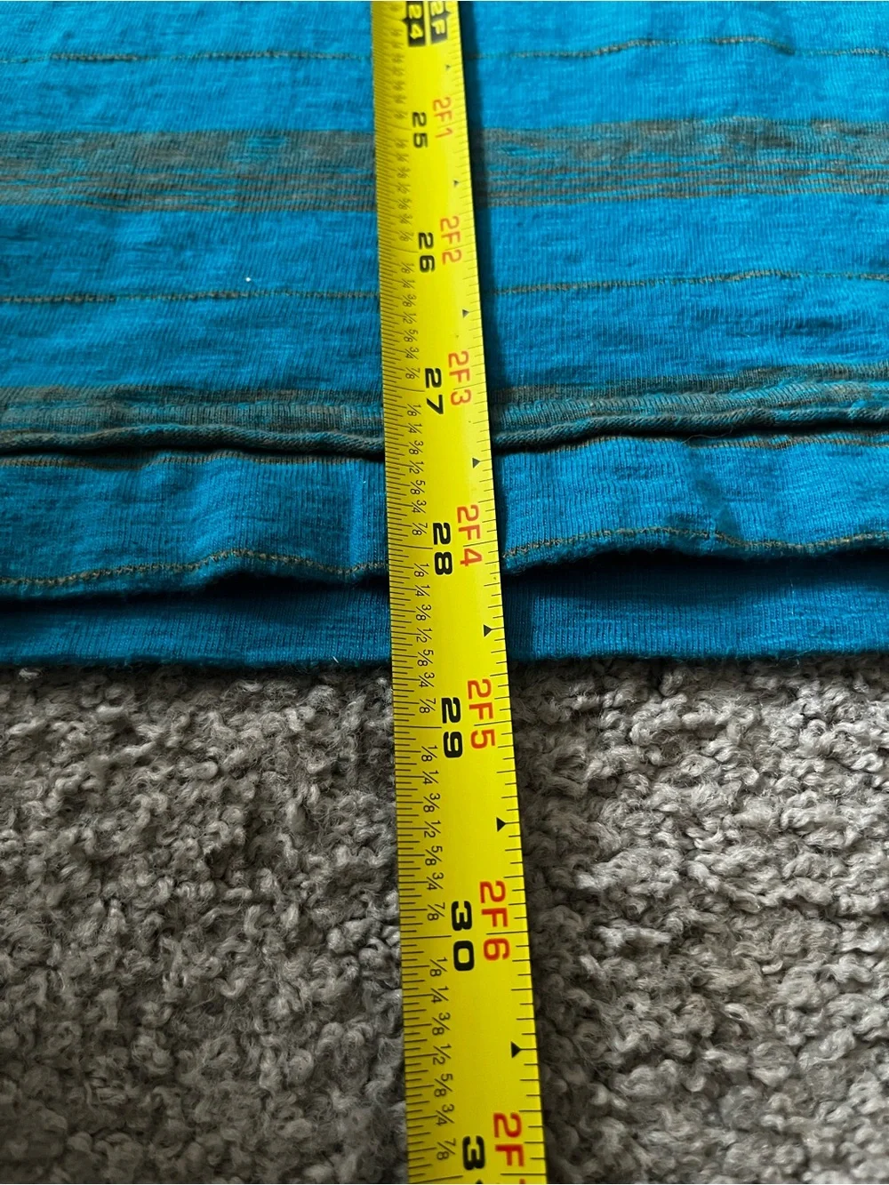 The North Face - Teal & Gray Striped Polo Shirt - Men’s Size L